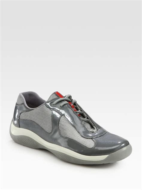 dark gray prada sneakers|grey prada sneakers men.